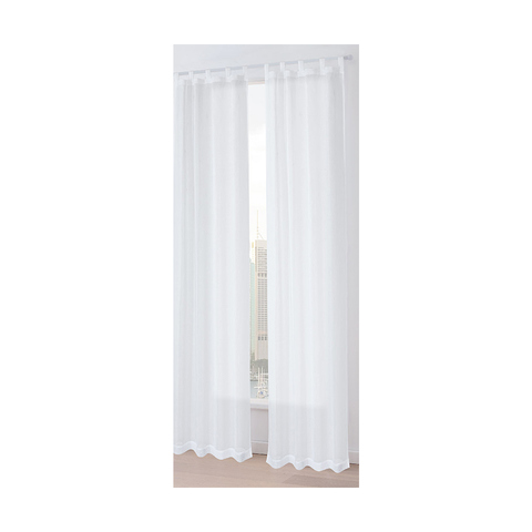 Toulouse Voile Tab Top Curtain White, Tab Sheer Curtains