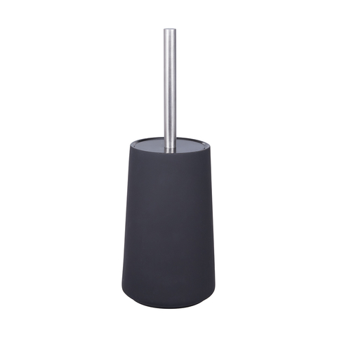 black toilet brush set