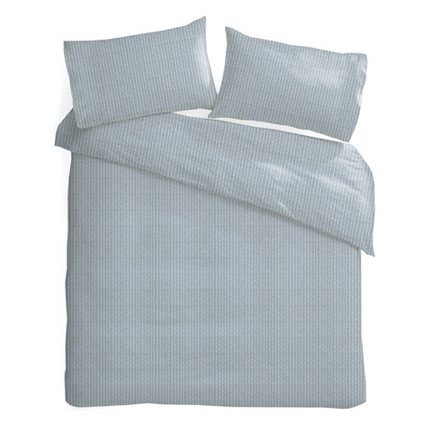 Fletcher Cotton Quilt Cover Set Queen Bed Blue Kmart