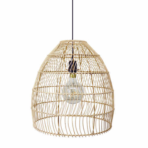 Clip On Rattan Pendant Shade Natural, How To Change Pendant Shade