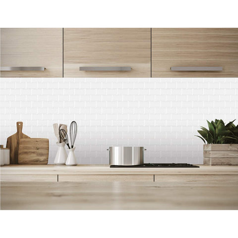 5 Pack Self Adhesive 3D Tiles - Subway White | Kmart