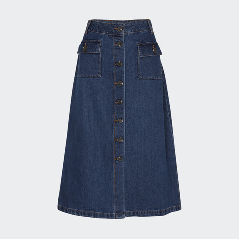 midi skirt with pockets 8 inch