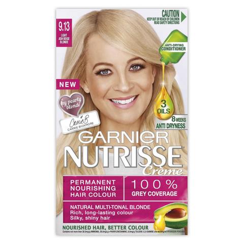 Garnier Nutrisse Creme Hair Colour 9 13 Light Ash Beige Blonde