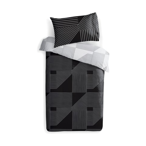 Linear Quilt Cover Set - Single Bed | Kmart