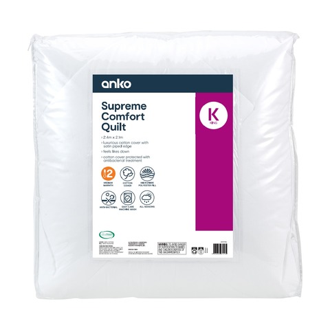 Medium Warmth Supreme Comfort Quilt King Bed Kmart