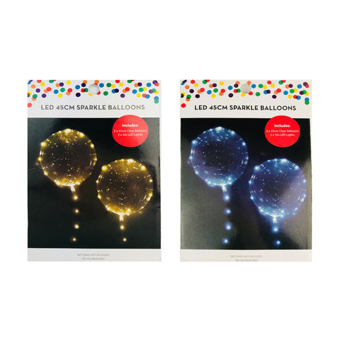 LED 45cm Sparkle Balloon - Assorted | Kmart