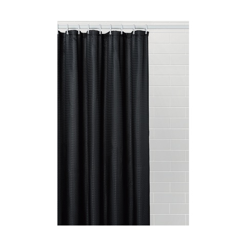 Shower Curtain Waffle Kmart, Black Shower Curtain