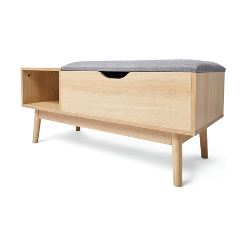 kids storage bench with cushion