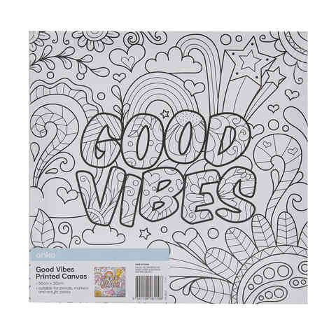 Good Vibes Printed Canvas Kmart