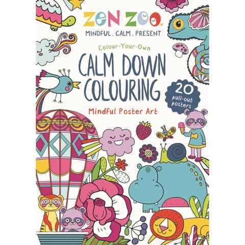Zen Zoo Calm Down Colouring Poster Art Book - Kmart