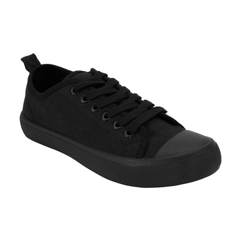 canvas black sneakers