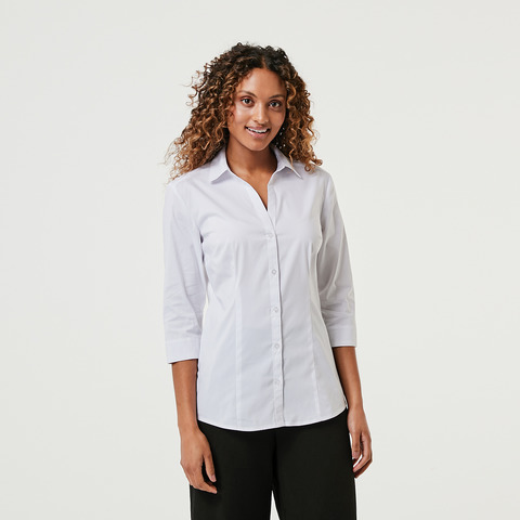 Workwear 3/4 Sleeve Basic Shirt | Kmart