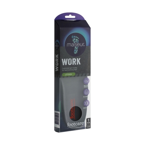 Footcare Work Insoles - Black | Kmart