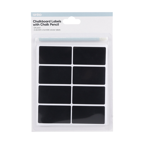 chalkboard labels with chalk pencil calk board
