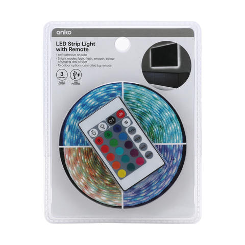 led strip light with remote kmart