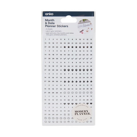 Month And Date Planner Stickers Kmart Month And Date Planner Stickers Kmart
