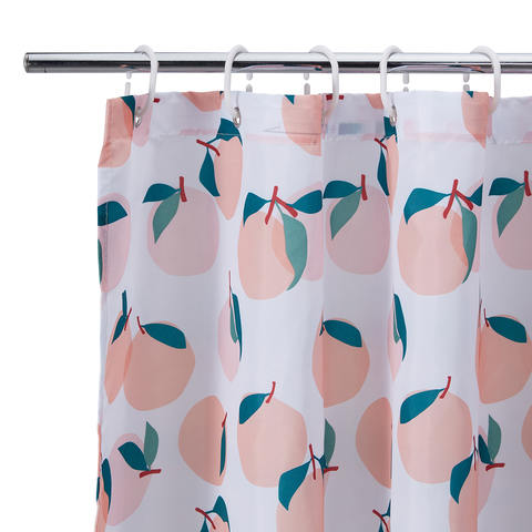 Peaches Shower Curtain Kmart, Peach And Grey Shower Curtain
