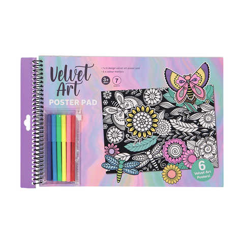 7 Piece Velvet Art Poster Pad Kmart