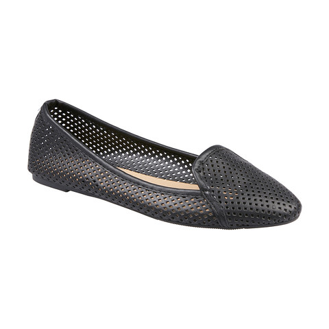 Perforated Almond Toe Flats | Kmart