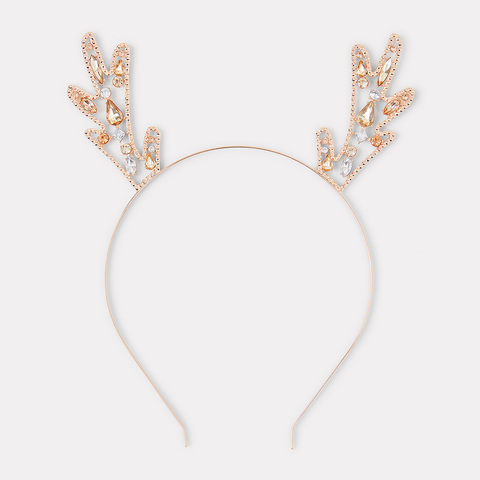 Christmas Gem Antler Headband Gold Look Kmart