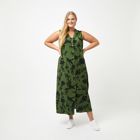 Curve Sleeveless Shirt Dress | Kmart