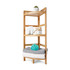 bamboo and white 3 tier corner shelf kmart