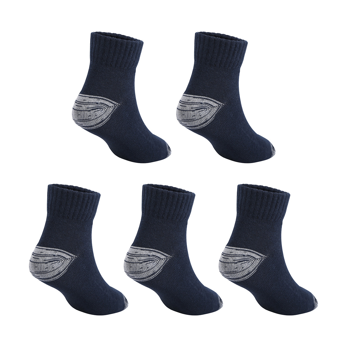 5 Pack Tough Quarter Crew Socks Kmart