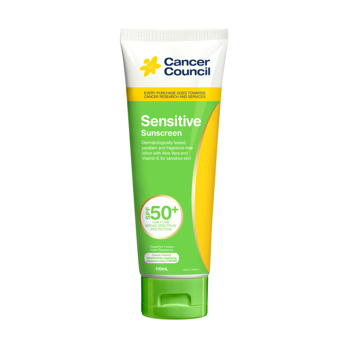 Cancer Council SPF50+ Sensitive Sunscreen Tube 100ml Kmart