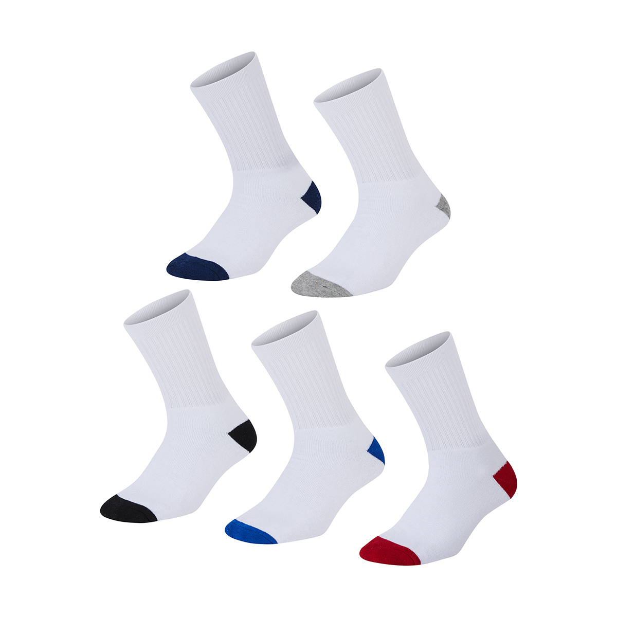 5 Pack Quarter Crew Sport Socks Kmart