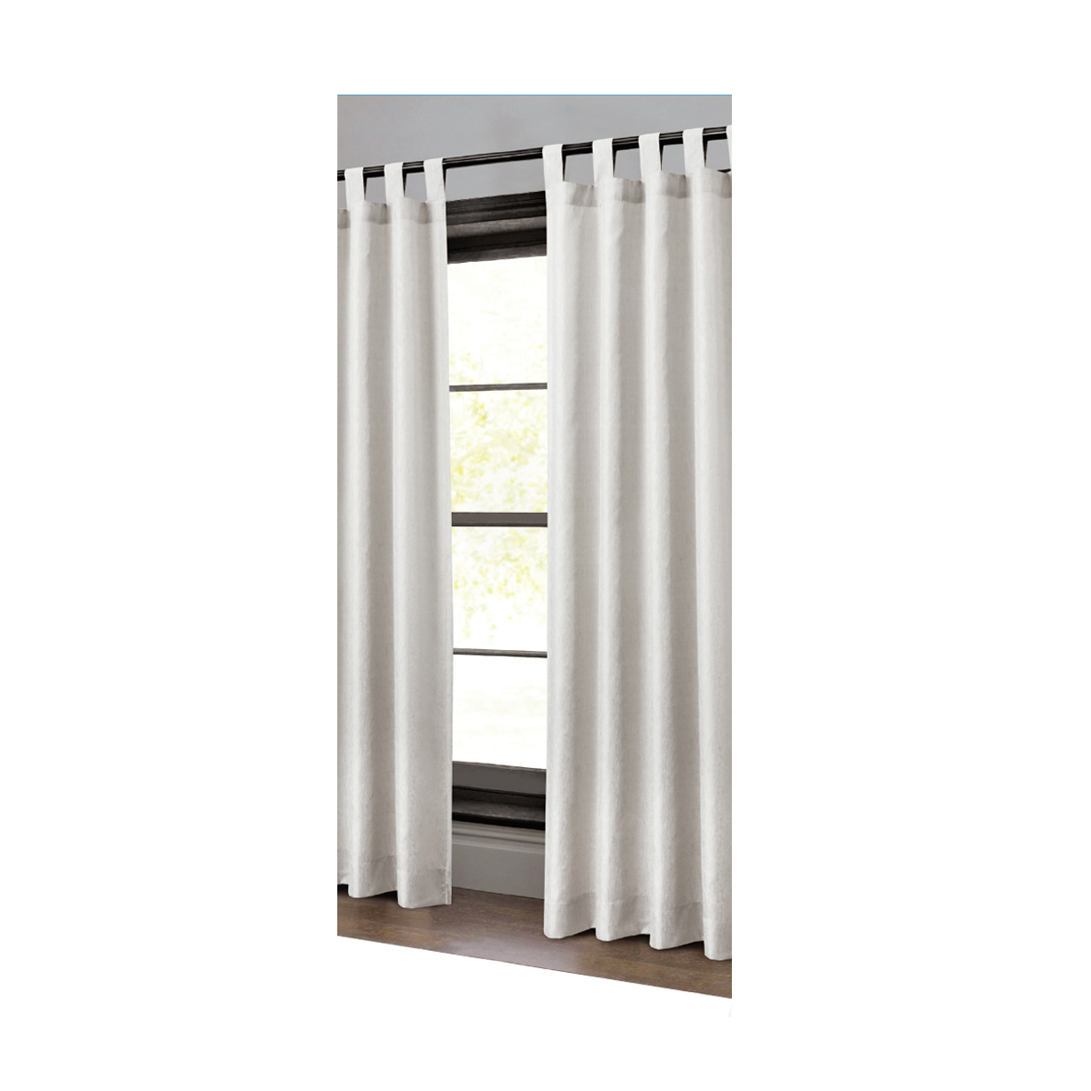 Jacquard Tab Top Curtain Silver Kmart