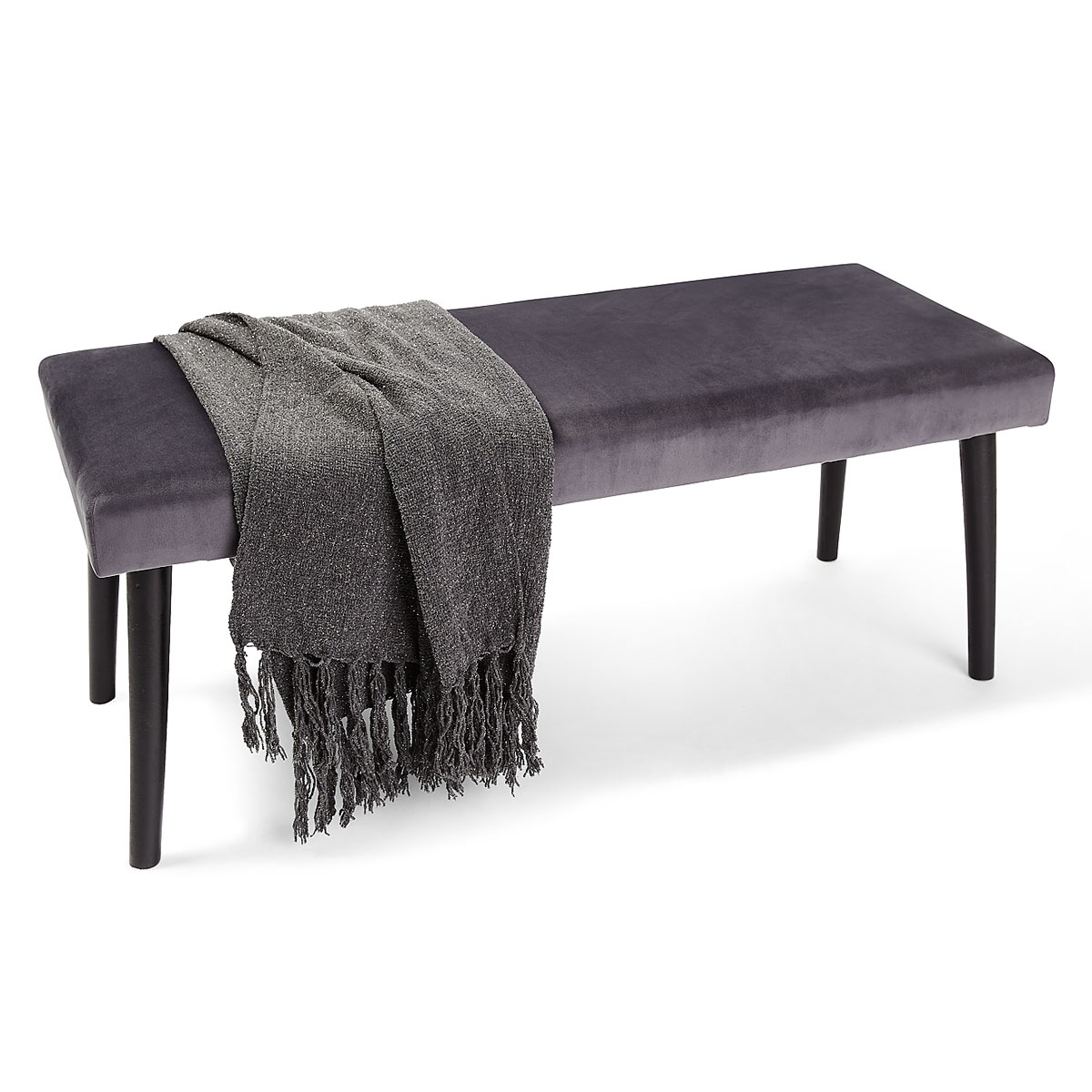 Grey Velvet Bench Kmart Grey Velvet Bench Hover Over Image To Zoom