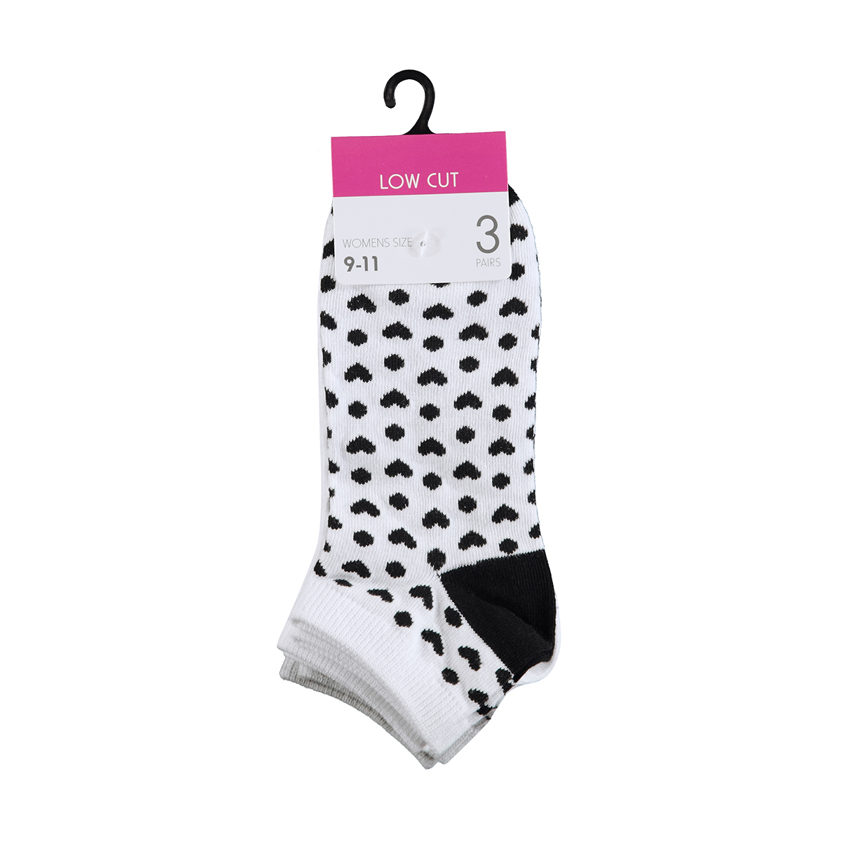 3 Pack Low Cut Socks Kmart