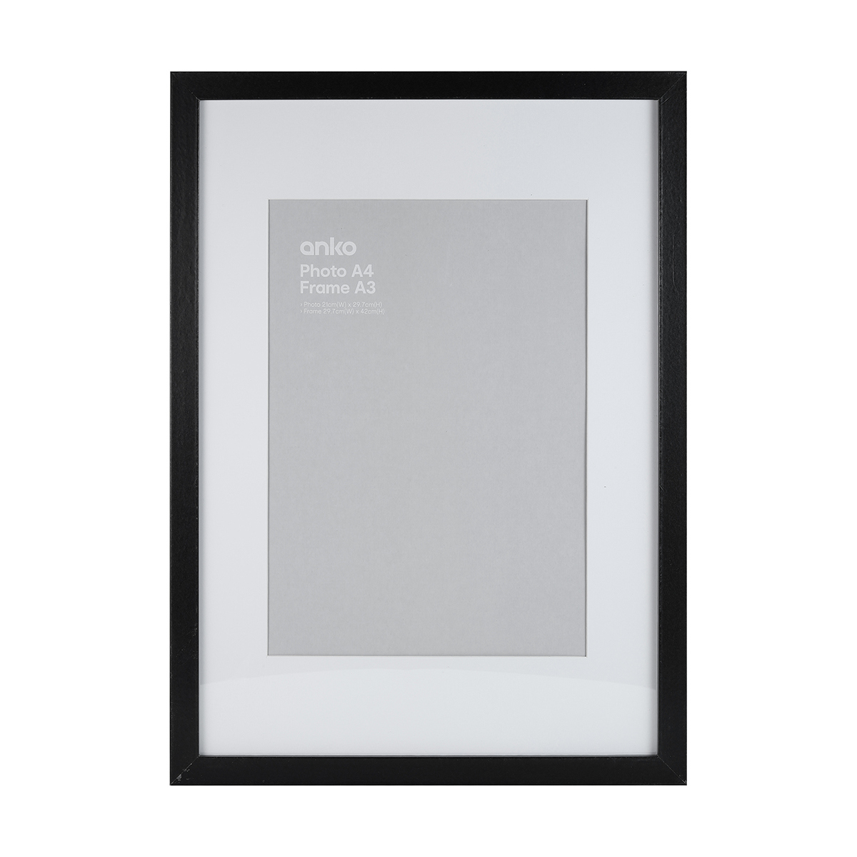Frame Box A4 Black Kmart