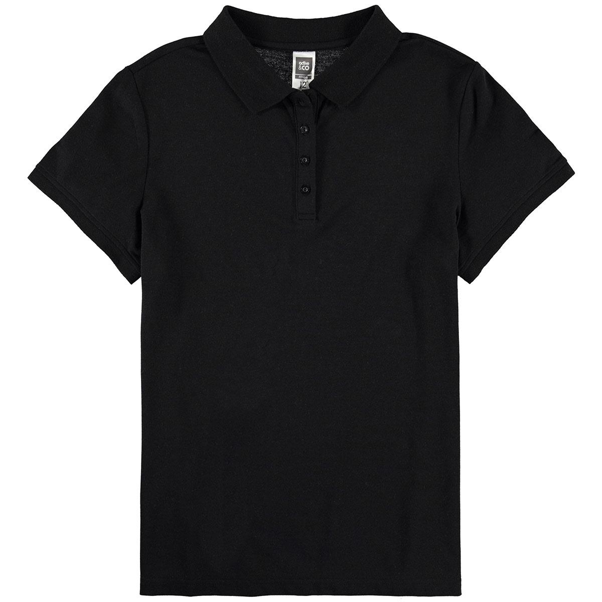 womens black polo shirt kmart