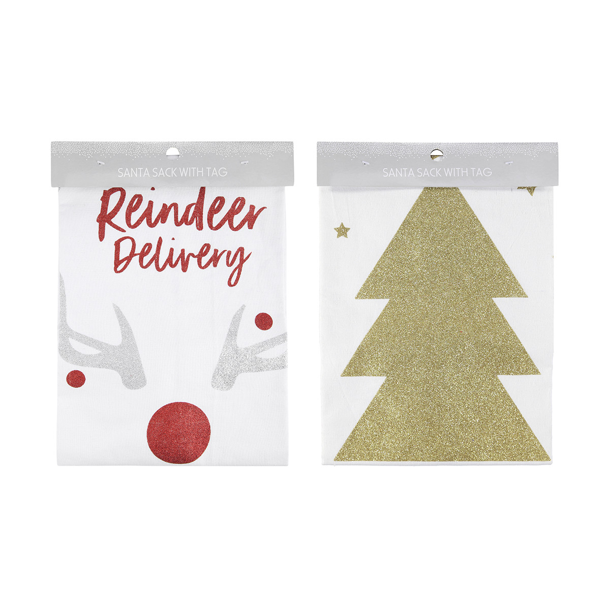 santa sack with tag assorted kmart