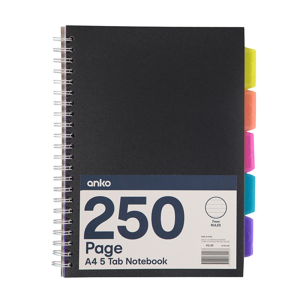 a4 5 tab spiral notebook kmart notebook dividers with tabs