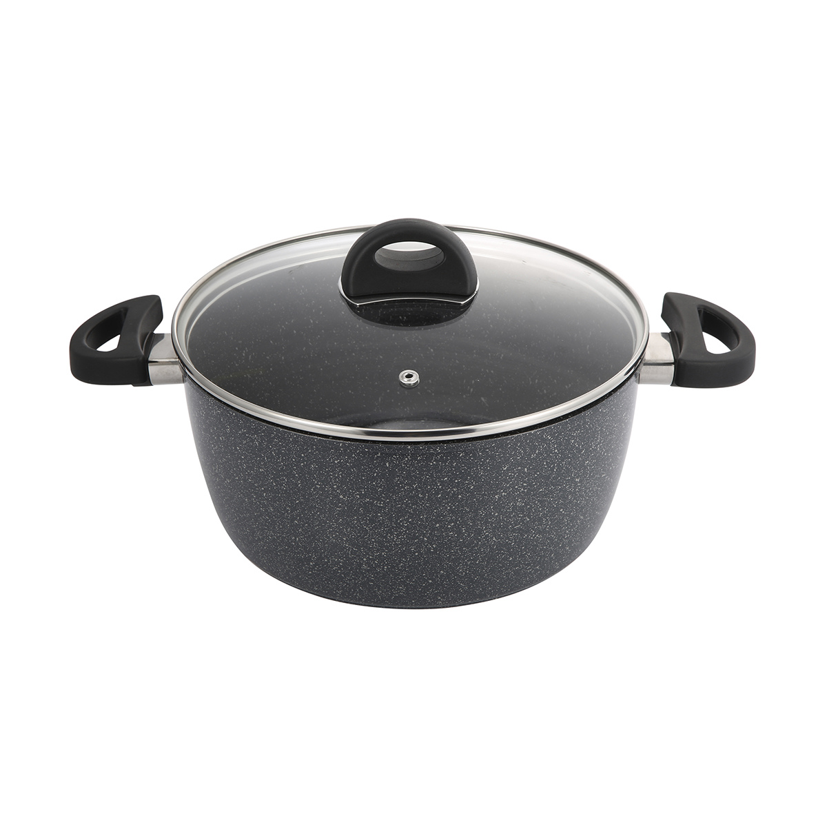 24cm Aluminium Saucepan Stone Grey Kmart