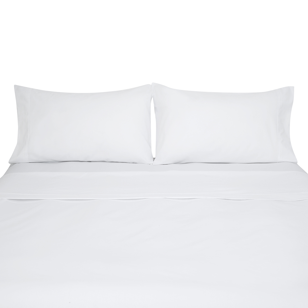 180 Thread Count Sheet Set Double Bed, White Kmart