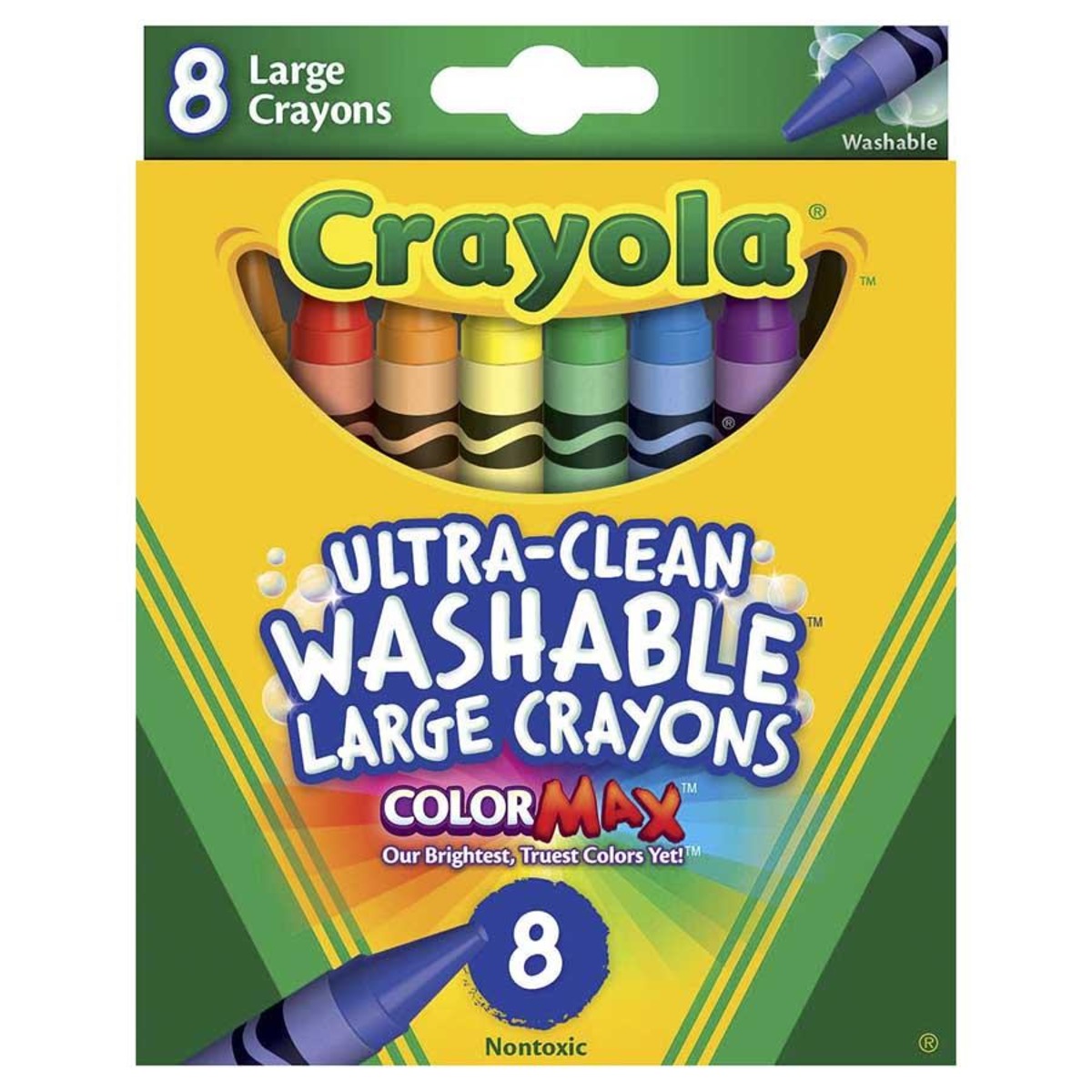 Crayola 8 Pack UltraClean Washable Large Crayons Kmart