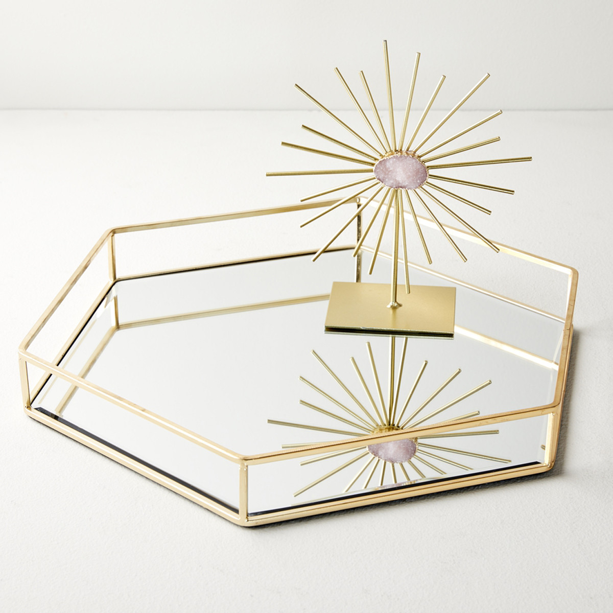 Hexagon Mirror Tray Kmart