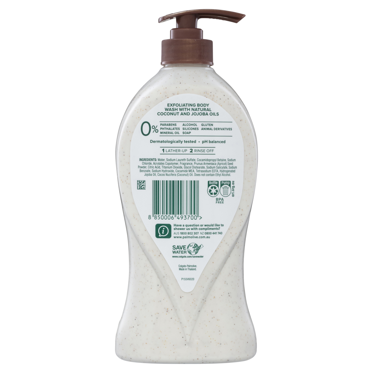 Palmolive Body Butter Coconut Scrub Exfoliating Body Wash 750ml Kmart