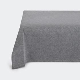 Linen Look Tablecloth - Charcoal