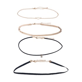 Chokers Shop For Women S Choker Necklaces Online Kmart - 4 pack grecian choker necklaces black gold look