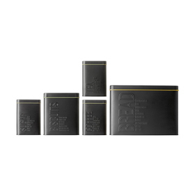 5 Matte Black Canisters