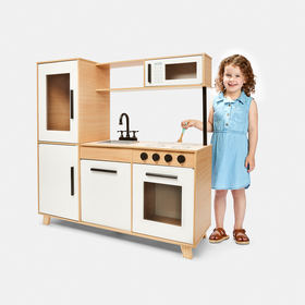 Wooden Kitchens And In, Wooden Kitchen Playset Kmart