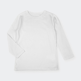 white plain long sleeve