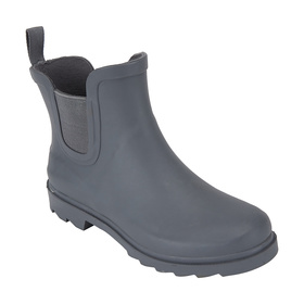 gray ankle rain boots