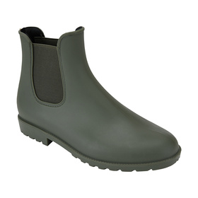 gray ankle rain boots