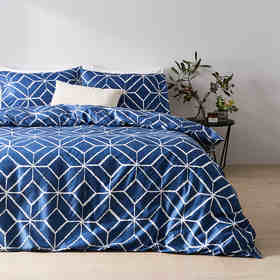 Ombre Reversible Quilt Cover Set Queen Bed Blue Kmart - blue ombre skirt roblox