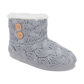 Kids Girls Winter Knitted Slipper Boots Stars Print Christmas Party Gift NEW